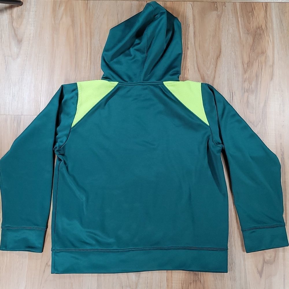 🧡Brothers Green & Neon Hoodie Sweatshirt Size 10 - Picture 2 of 10